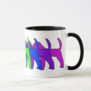 Mug Fox-hound américain d'arc-en-ciel
