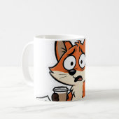 Mug Fox Meme Cartoon Funny (Devant gauche)