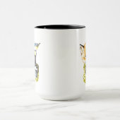 Mug Fox mignon d'aquarelle prenant des photos (Centre)