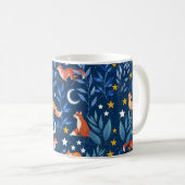 Mug Fox Night Forest Celestial Seamless Pattern (Devant droit)