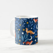 Mug Fox Night Forest Celestial Seamless Pattern (Devant gauche)