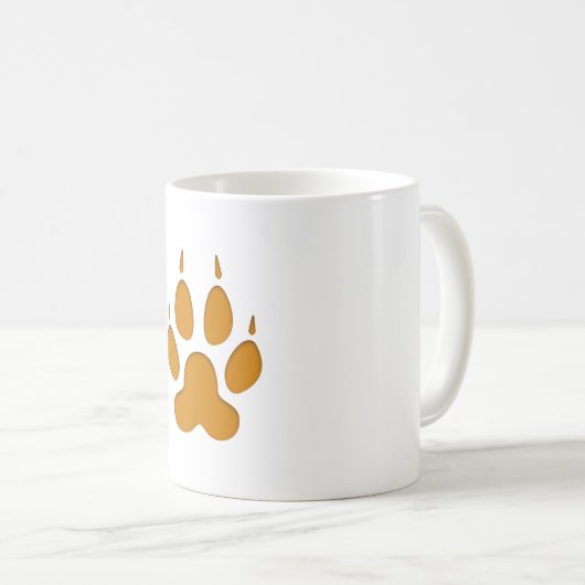 Mug Fox Paw Print (Devant droit)