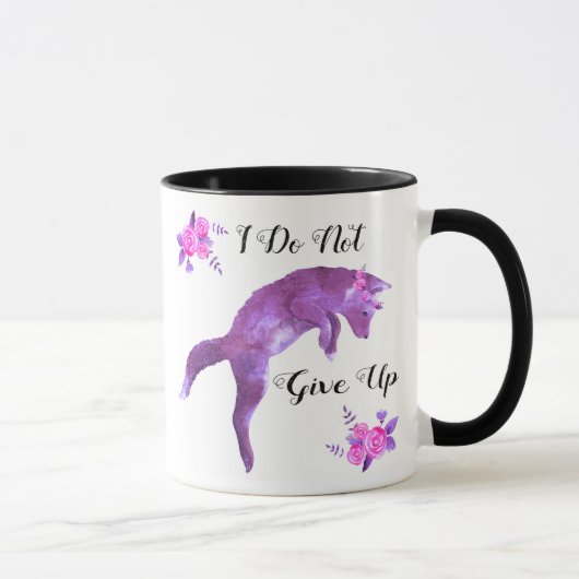 Mug Fox pourpre et roses roses je n'abandonne pas la (Droite)