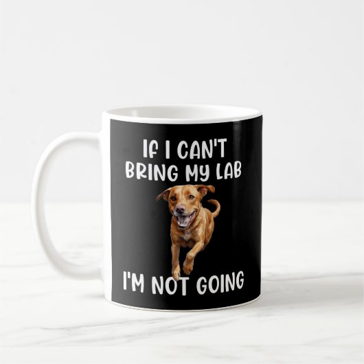 Mug Fox Red Lab Maman Papa Si Je Ne Peux Pas Apporter (Gauche)