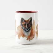Mug Fox - Spirit Animal, Aquarelle Totem Joga Guide A (Centre)