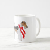 Mug Fox-Terrier à poil dur avec une écharpe (Devant droit)