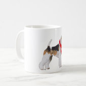 Mug Fox-Terrier à poil dur avec une écharpe (Devant gauche)