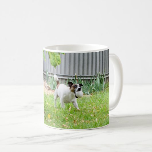 Mug Fox Terrier Funny Scare Face (Devant droit)