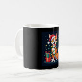 Mug Fox Terrier Xmas Éclairage Père Noël Fox Terrier C (Devant gauche)