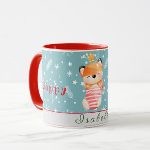 Mug Fox Vacances Personnaliser Texte et nom