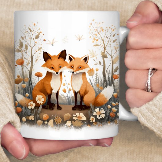 Mug Fox Woodland Scène 2 renards
