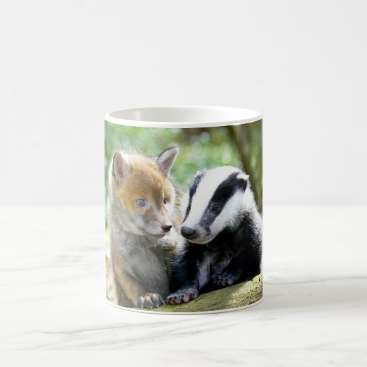 Mug Foxcub & Badger Cute ! (Centre)