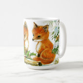 Mug Foxes de Noël Mignonnes vacances de campagne (Devant droit)
