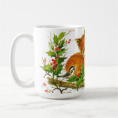 Mug Foxes de Noël Mignonnes vacances de campagne (Gauche)