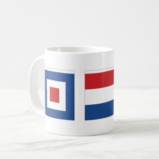 Mug Foxtrot de Whiskey Tango Drapeaux marins (Devant gauche)