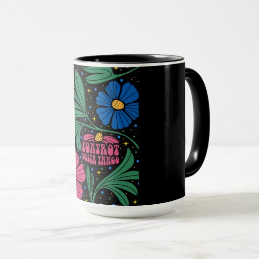 Mug Foxtrot Delta Tango Flower Boho (Devant droit)
