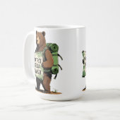 Mug Foxtrots Deltas Tango Résistent Ours Drôle Fdt Nat (Devant gauche)