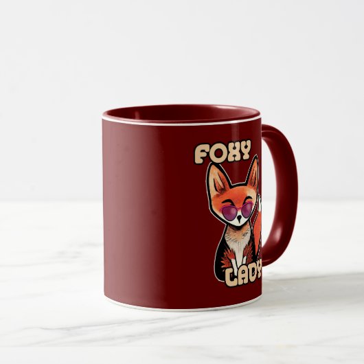 Mug Foxy Lady | Cute Fox (Devant droit)