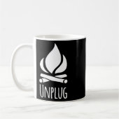 Mug Foyer de camping de feu de camp rustique Unplug Ca (Gauche)