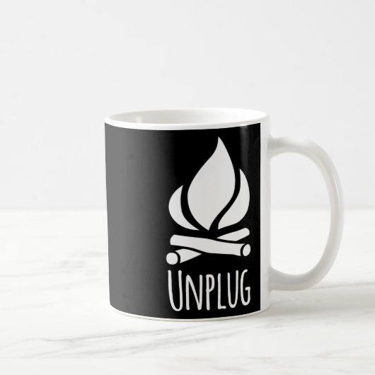 Mug Foyer de camping de feu de camp rustique Unplug Ca (Droite)