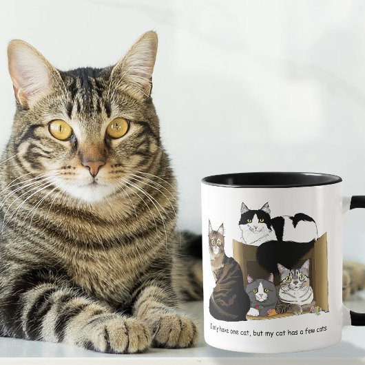 Mug Foyers à chats multiples Vert Drôle