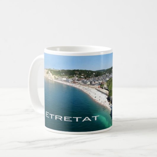 Mug FR France - Normandie - Etretat - Les falaises - (Devant gauche)