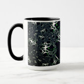Mug Fracale blanche imparfaite sur l'espace noir, tric (Gauche)