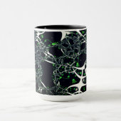 Mug Fracale blanche imparfaite sur l'espace noir, tric (Centre)