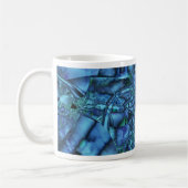Mug Fractable avec forme géométrique bleue et verte (Gauche)