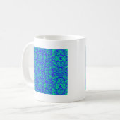 Mug Fractage Abstrait En Bleu Et Vert (Devant gauche)