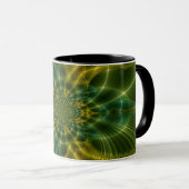 Mug Fractage clair - Vert et Jaune (Devant droit)