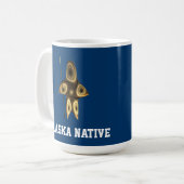 Mug Fractal Inuit Hunter - Autochtone de l'Alaska (Devant gauche)