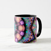 Mug Fractal Mandala Floral Psychedelic (Devant droit)