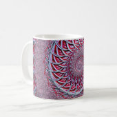 Mug Fractale Abstraite de la spirale rouge (Devant gauche)