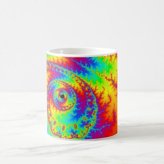 Mug Fractale arc-en-ciel colorée (Centre)