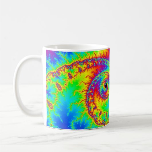 Mug Fractale arc-en-ciel colorée (Gauche)