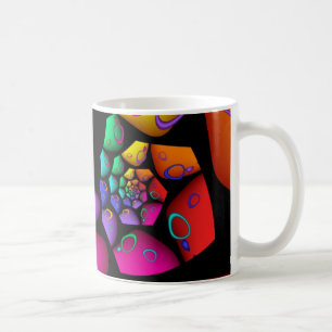Mug Fractale bariolée d'arc-en-ciel
