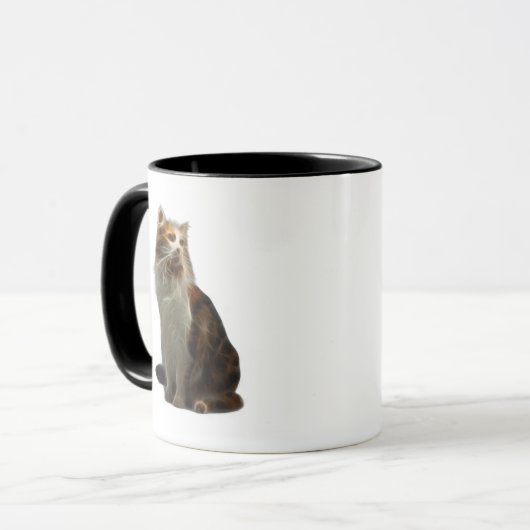Mug Fractale de chat de calicot (Devant gauche)