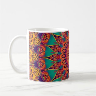 Mug Fractale de kaléidoscope de tatouage