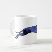 Mug Fractale de silhouette de lévrier (Devant gauche)