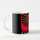 Mug Fractale en spirale rose et jaune néon (Gauche)