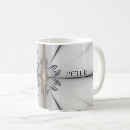 Mug Fractale florale (Devant droit)
