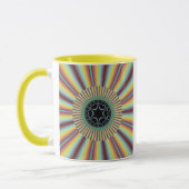 Mug Fractale magenta de rayon de soleil d'Aqua (Gauche)