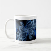 Mug fractale papillon de rêve bleu (Gauche)