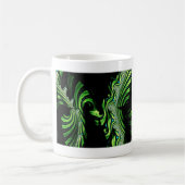 Mug fractale papillon noir et vert (Gauche)
