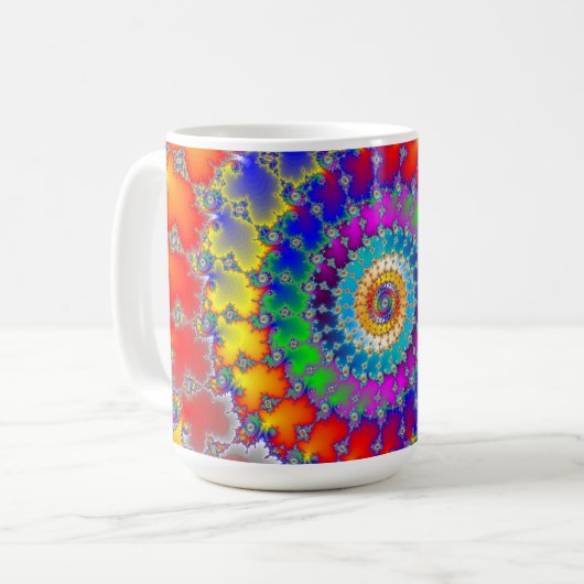 Mug Fractale psychédélique (Devant gauche)