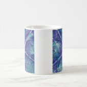 Mug Fractée avec des formes bleu violet et blanc étoil (Centre)