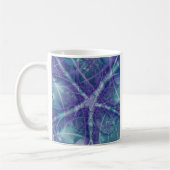 Mug Fractée avec des formes bleu violet et blanc étoil (Gauche)