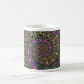 Mug Fractée avec des formes violet vert et rose pétale (Centre)