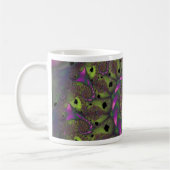 Mug Fractée avec des formes violet vert et rose pétale (Gauche)